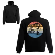 Eat Sleep Fish Repeat - Unisex Zipzáros Pulóver