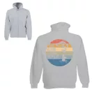 Eat Sleep Fish Repeat - Unisex Zipzáros Pulóver
