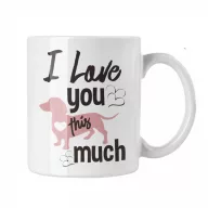I love you this much - Fehér Bögre