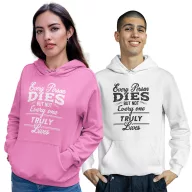   Mindenki meghal de nem mindenki él igazán - Unisex Kapucnis Pulóver