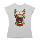 Karácsonyi Pug - Karácsonyi Női Póló