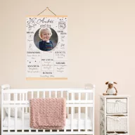   Babaszoba Dekoráció - Fényképes Szülinapi tábla kisfiúknak (személyre szabható)