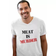 Meat is murder - Férfi V Nyakú Póló