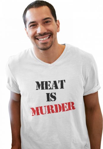 Meat is murder - Férfi V Nyakú Póló