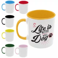 Life is better with dogs - Színes Bögre