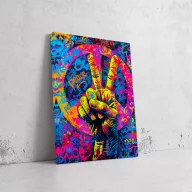 Béke Szimbóluma - Pop Art Vászonkép