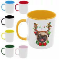 Karácsonyi Pug - Színes Bögre