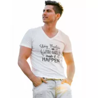 Maradj pozitív - Férfi V Nyakú Póló