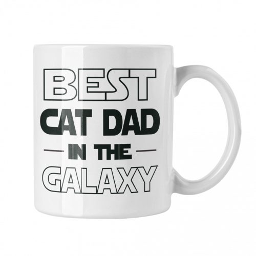 Best cat dad in the galaxy - Fehér Bögre