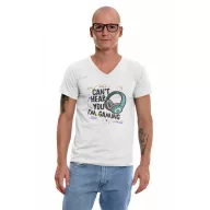   Can't hear you, I'm gaming (2 féle) - Férfi V Nyakú Póló