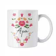 Kalocsai apa - Fehér Bögre
