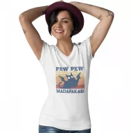 Pew-Pew Madafakas - Női V Nyakú Póló