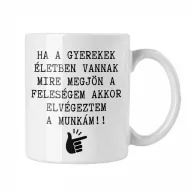 Mire a feleségem haza ér - Fehér Bögre