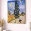 Vincent van Gogh - Út ciprussal és csillaggal vászonkép