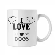 I love dogs - Fehér Bögre