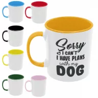   Sorry I can't, I have plans with my dog - Színes Bögre