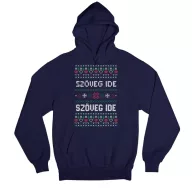 Egyedi szöveges szíves minta - Unisex Kapucnis Pulóver