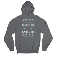 Egyedi szöveges szíves minta - Unisex Kapucnis Pulóver