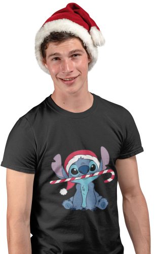 Stitch Cukorpálca - Karácsonyi Férfi Póló
