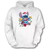 Stitch Karácsonyi  Égők - Unixes Kapucnis Pulóver