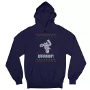 Motoros karácsony - Unisex Kapucnis Pulóver
