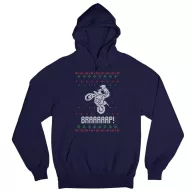 Motoros karácsony - Unisex Kapucnis Pulóver
