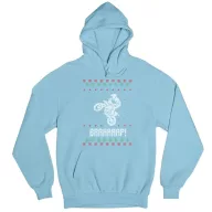 Motoros karácsony - Unisex Kapucnis Pulóver