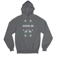 Egyedi szöveges hópelyhes minta - Unisex Kapucnis Pulóver