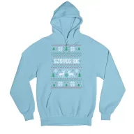 Egyedi szöveges hópelyhes minta - Unisex Kapucnis Pulóver