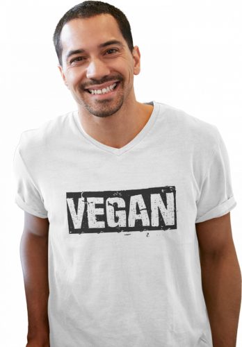 Vegan logó - Férfi V Nyakú Póló