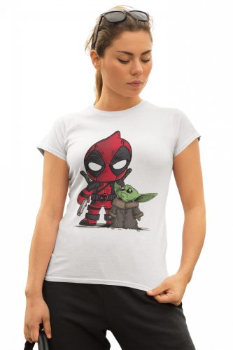 Deadpool és Baby Yoda - Női Póló