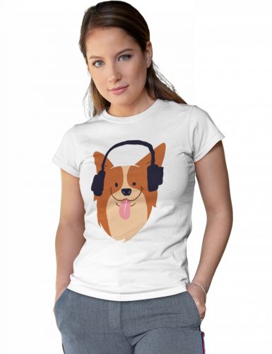 Fejhallgatós Kutya - Női Póló