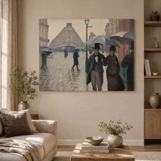 Gustave Caillebotte - Párizsi utca esőben vászonkép