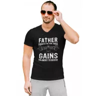 Father forgive me for these gains - Férfi V Nyakú Póló