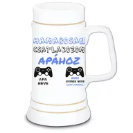 Gamer Apuka - Névre szóló - Kerámia Söröskorsó