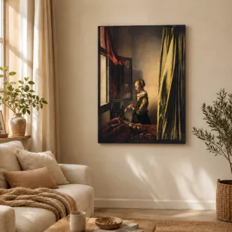   Johannes Vermeer - Lány levelet olvas a nyitott ablaknál vászonkép
