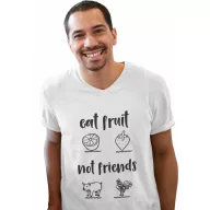 Eat fruit not friends - Férfi V Nyakú Póló