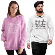 Bármire képes vagyok Jézussal - Unisex Kapucnis Pulóver