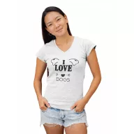 I love dogs - Női V Nyakú Póló