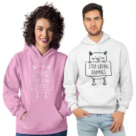 Stop eating animals - Unisex Kapucnis Pulóver
