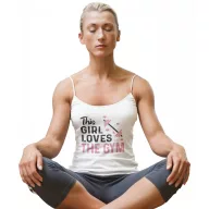 This girl loves the gym - Női Spagetti Top