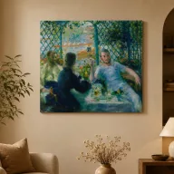   Pierre-Auguste Renoir - Ebéd a Fournaise étteremben vászonképa