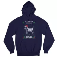   All I want for Christmas is my beagle - Unisex Kapucnis Pulóver