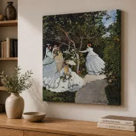 Claude Manet - Nők a kertben vászonkép