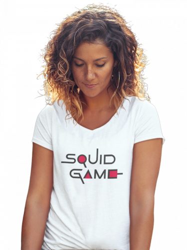 Squid Game Logó - Női V-Nyakú Póló