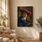 Johannes Vermeer - Leány vörös kalapban vászonkép