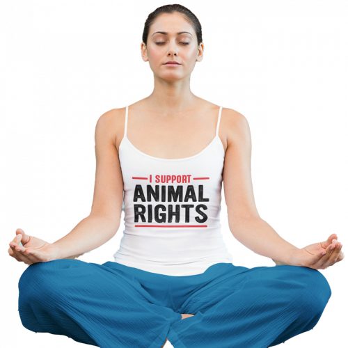 I support animal rights - Női Spagetti Top