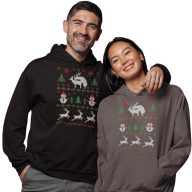 Érdekes karácsony - Unisex Kapucnis Pulóver