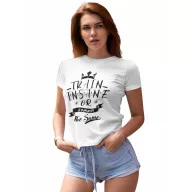 Train insane or remain the same - GYM Fitness Női Póló