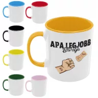   Apa legjobb barátja - Névre szóló bögre - Színes Bögre